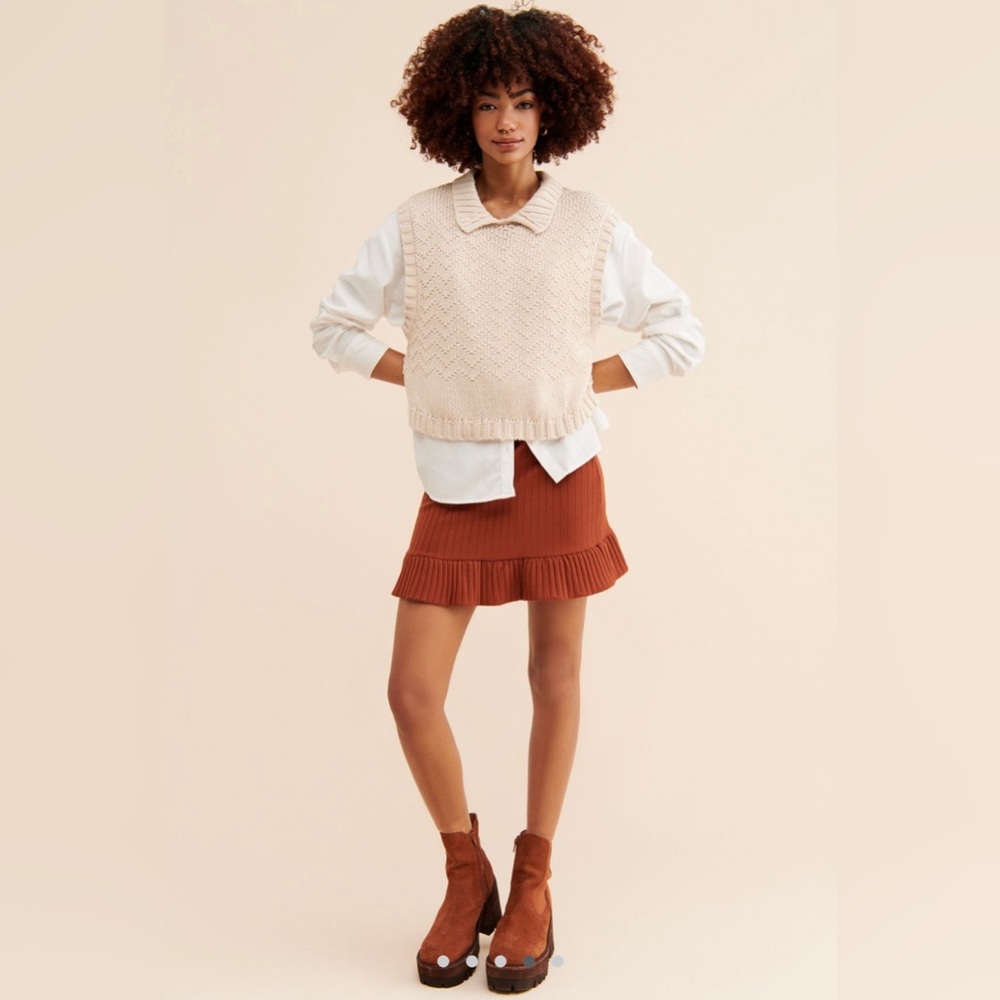 Lost and Wander New Love Mini Skirt - Wine - Medium